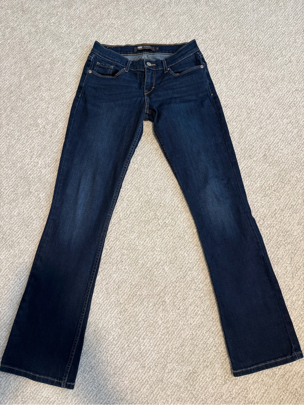 Levi's 524 Dark Blue Bootcut Stretch Jeans